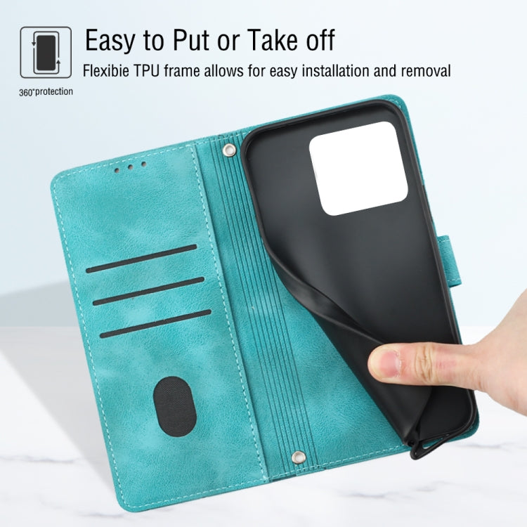 For OnePlus 10T 5G Skin-feel Embossed Leather Phone Case