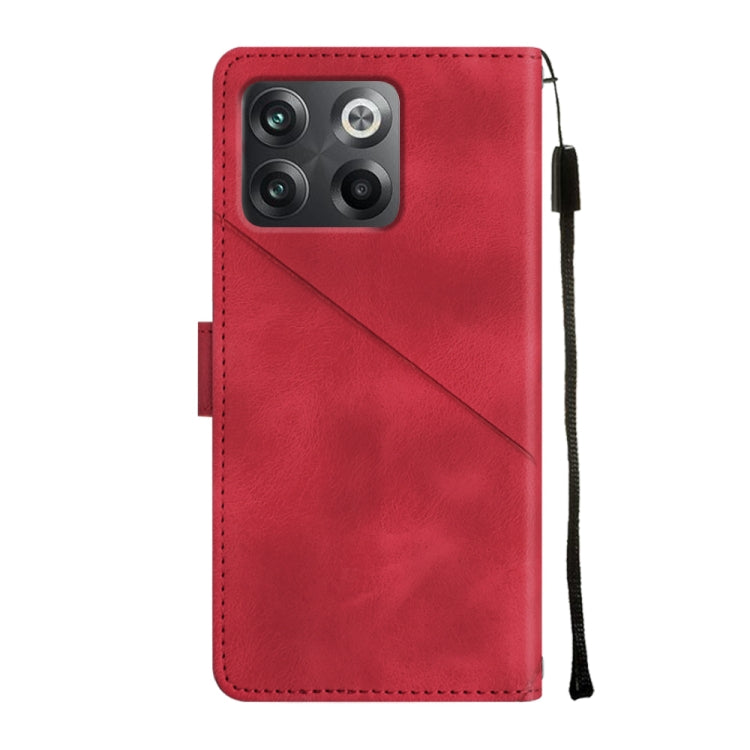 For OnePlus 10T 5G Skin-feel Embossed Leather Phone Case