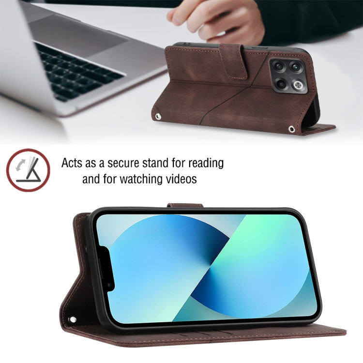 For OnePlus 10T 5G Skin-feel Embossed Leather Phone Case