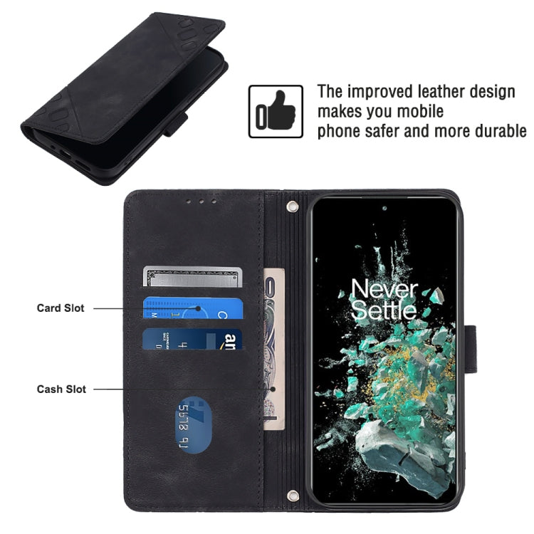 For OnePlus 10T 5G Skin-feel Embossed Leather Phone Case