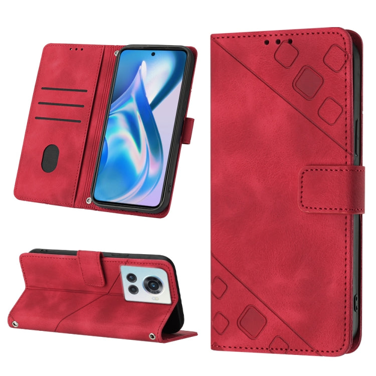 For OnePlus ACE 5G Skin-feel Embossed Leather Phone Case