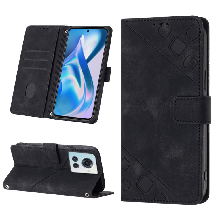For OnePlus ACE 5G Skin-feel Embossed Leather Phone Case
