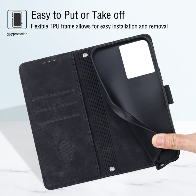 For OnePlus ACE 5G Skin-feel Embossed Leather Phone Case