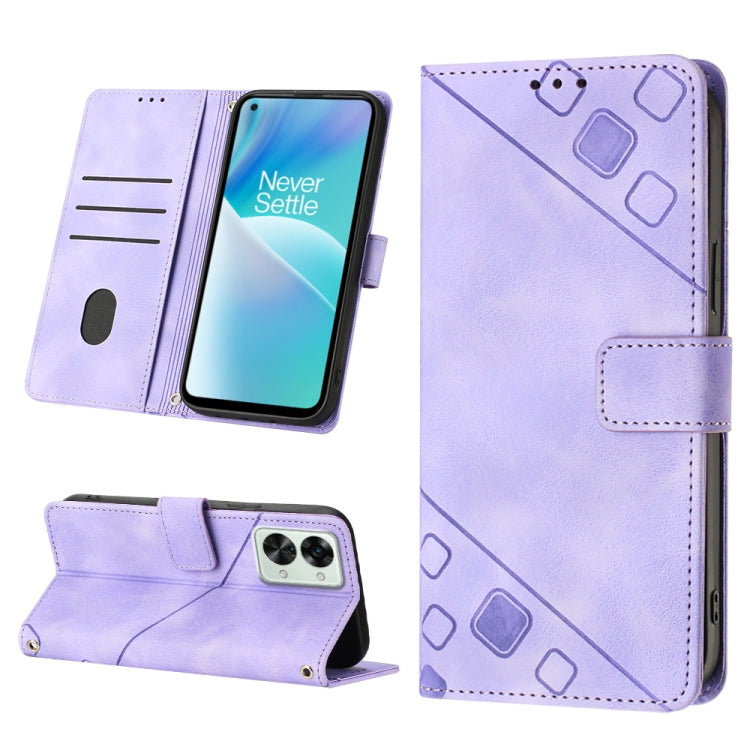 For OnePlus Nord 2T 5G Skin-feel Embossed Leather Phone Case