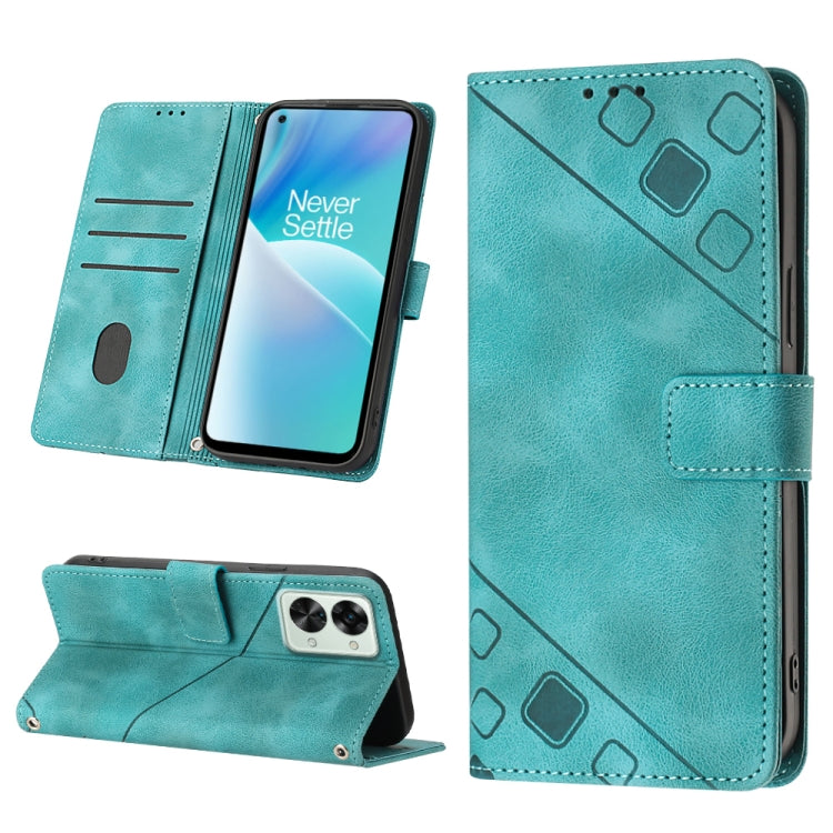 For OnePlus Nord 2T 5G Skin-feel Embossed Leather Phone Case