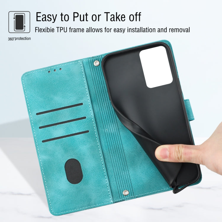 For OnePlus Nord 2T 5G Skin-feel Embossed Leather Phone Case