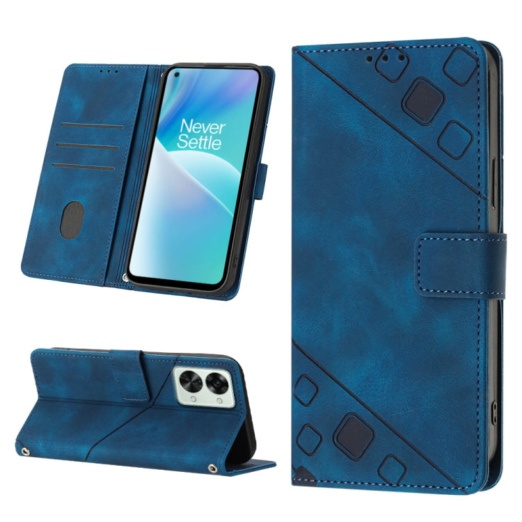 For OnePlus Nord 2T 5G Skin-feel Embossed Leather Phone Case