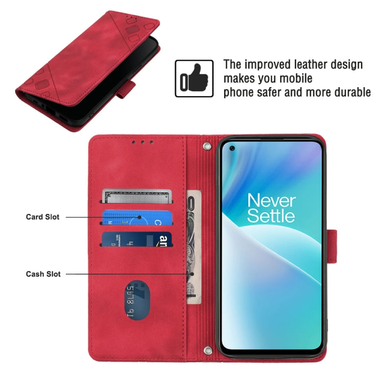 For OnePlus Nord 2T 5G Skin-feel Embossed Leather Phone Case