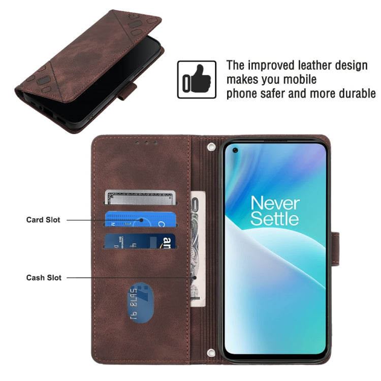 For OnePlus Nord 2T 5G Skin-feel Embossed Leather Phone Case