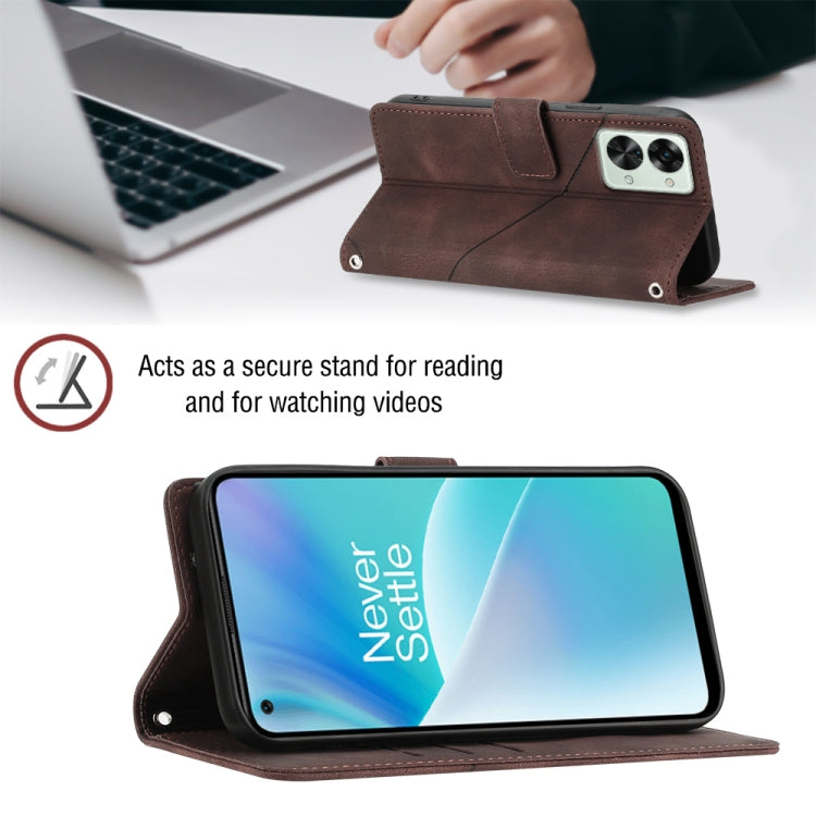 For OnePlus Nord 2T 5G Skin-feel Embossed Leather Phone Case