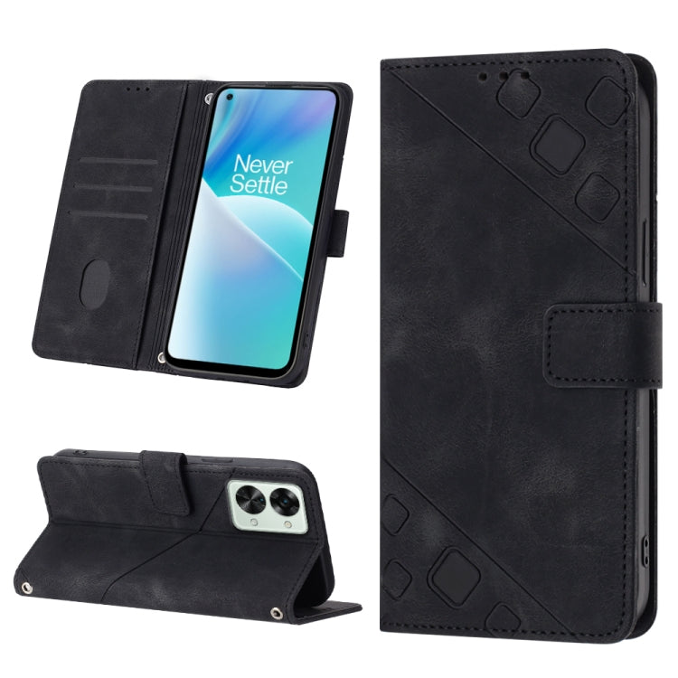 For OnePlus Nord 2T 5G Skin-feel Embossed Leather Phone Case