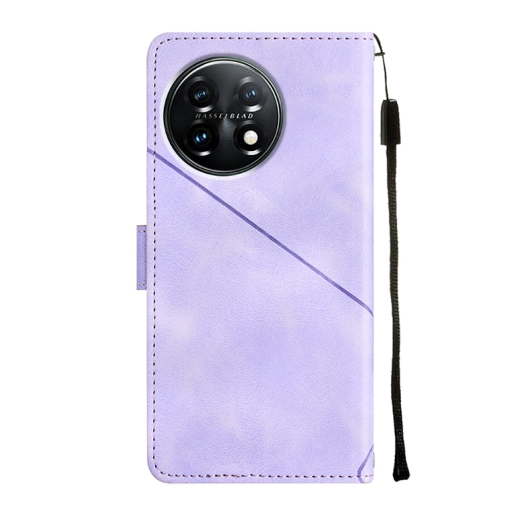For OnePlus 11 Skin-feel Embossed Leather Phone Case