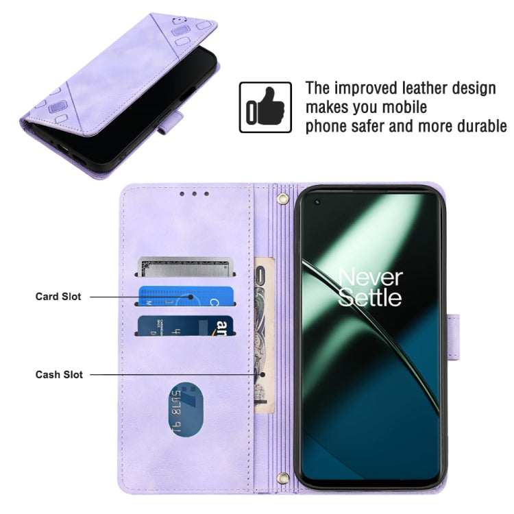 For OnePlus 11 Skin-feel Embossed Leather Phone Case