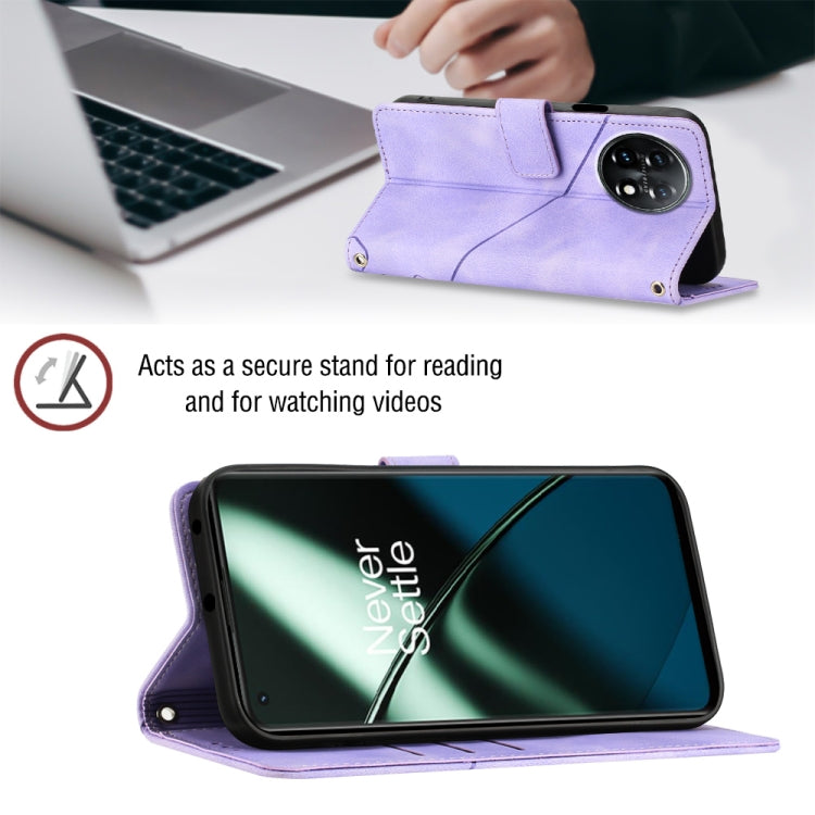 For OnePlus 11 Skin-feel Embossed Leather Phone Case