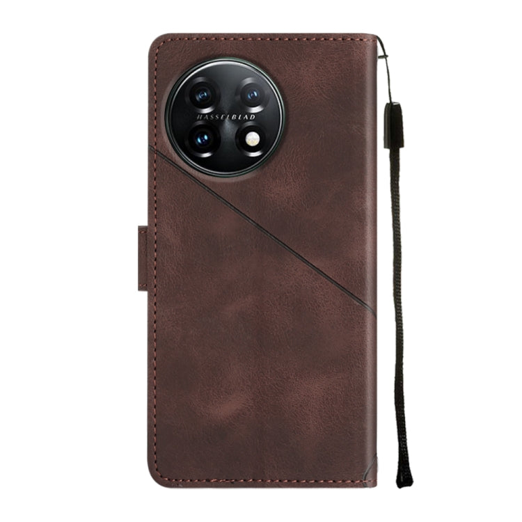 For OnePlus 11 Skin-feel Embossed Leather Phone Case