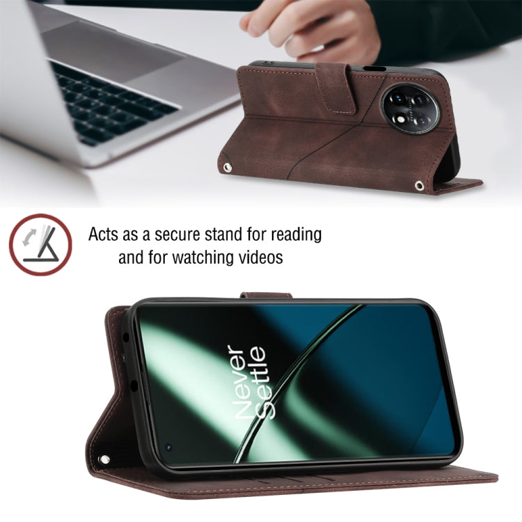 For OnePlus 11 Skin-feel Embossed Leather Phone Case