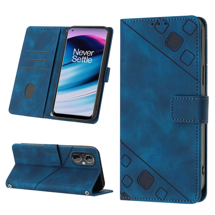 Skin-feel Embossed Leather Phone Case For OnePlus Nord N20 5G / OPPO Reno7 Z / Reno7 Lite / Reno8 Lite 5G Global/ F21 Pro 5G Indian