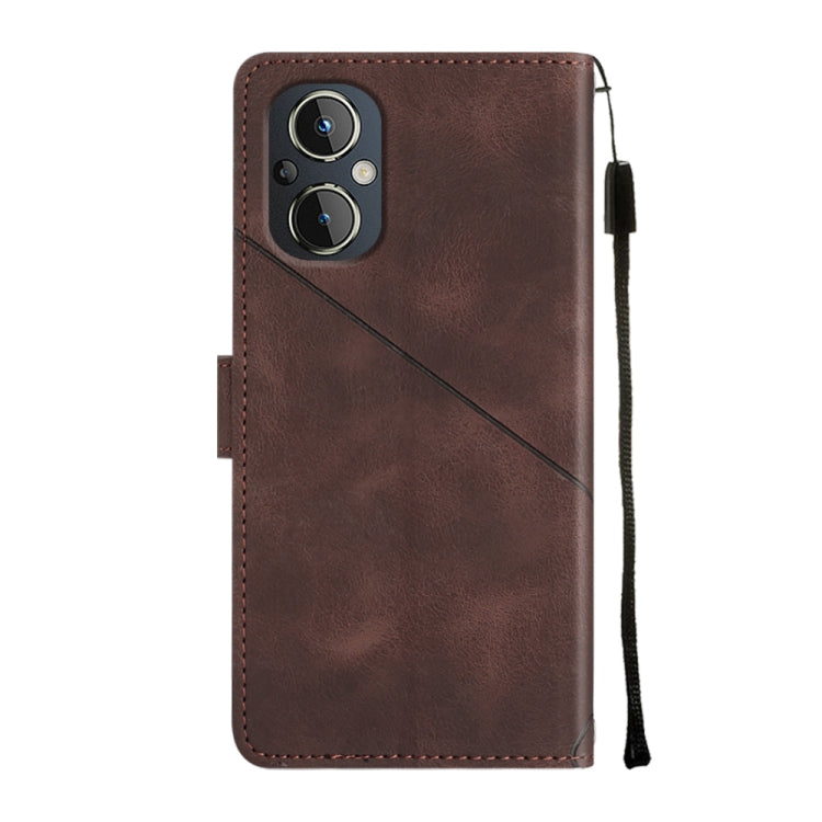 Skin-feel Embossed Leather Phone Case For OnePlus Nord N20 5G / OPPO Reno7 Z / Reno7 Lite / Reno8 Lite 5G Global/ F21 Pro 5G Indian