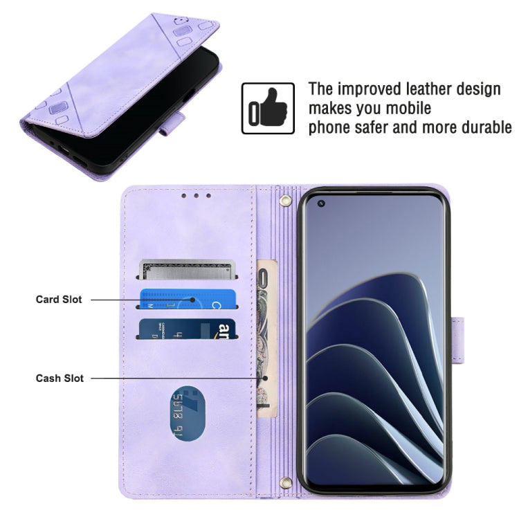 For OnePlus 10 Pro 5G Skin-feel Embossed Leather Phone Case