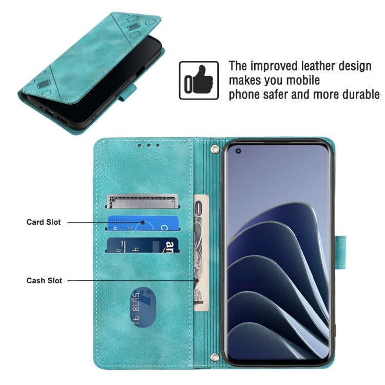 For OnePlus 10 Pro 5G Skin-feel Embossed Leather Phone Case