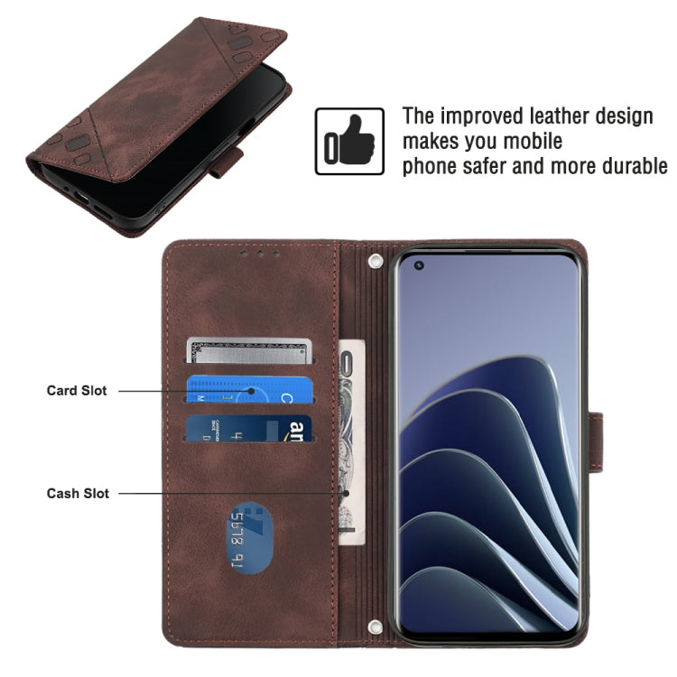 For OnePlus 10 Pro 5G Skin-feel Embossed Leather Phone Case