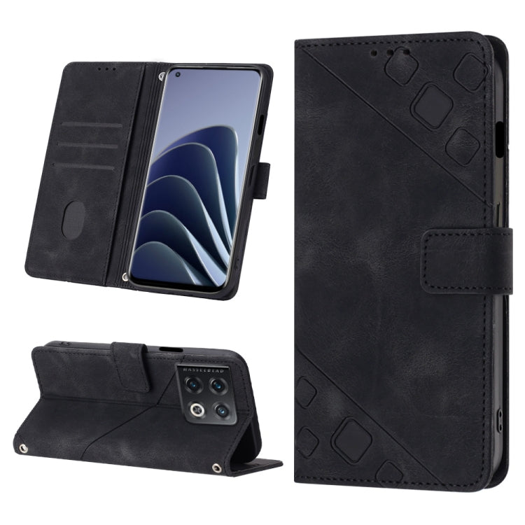 For OnePlus 10 Pro 5G Skin-feel Embossed Leather Phone Case