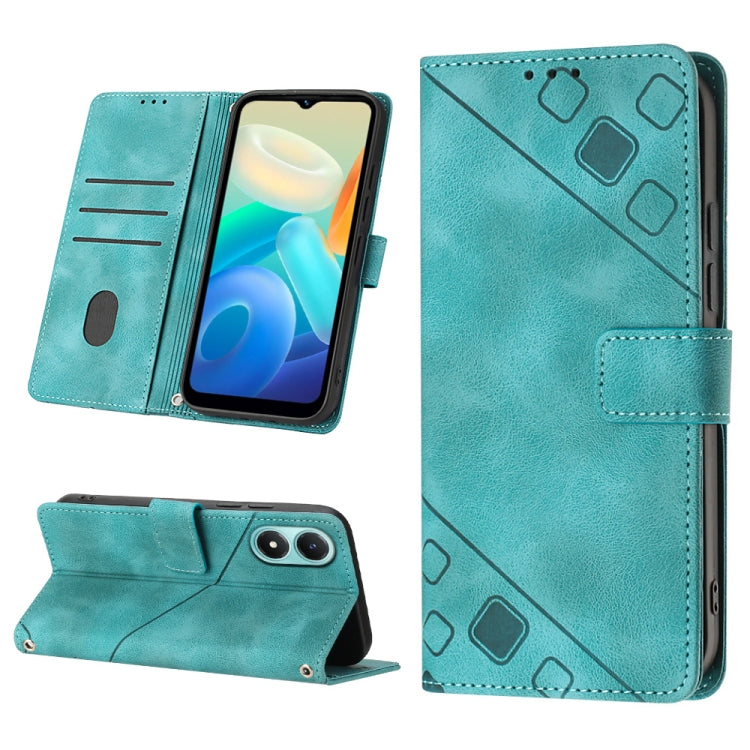 For vivo Y02s Skin-feel Embossed Leather Phone Case