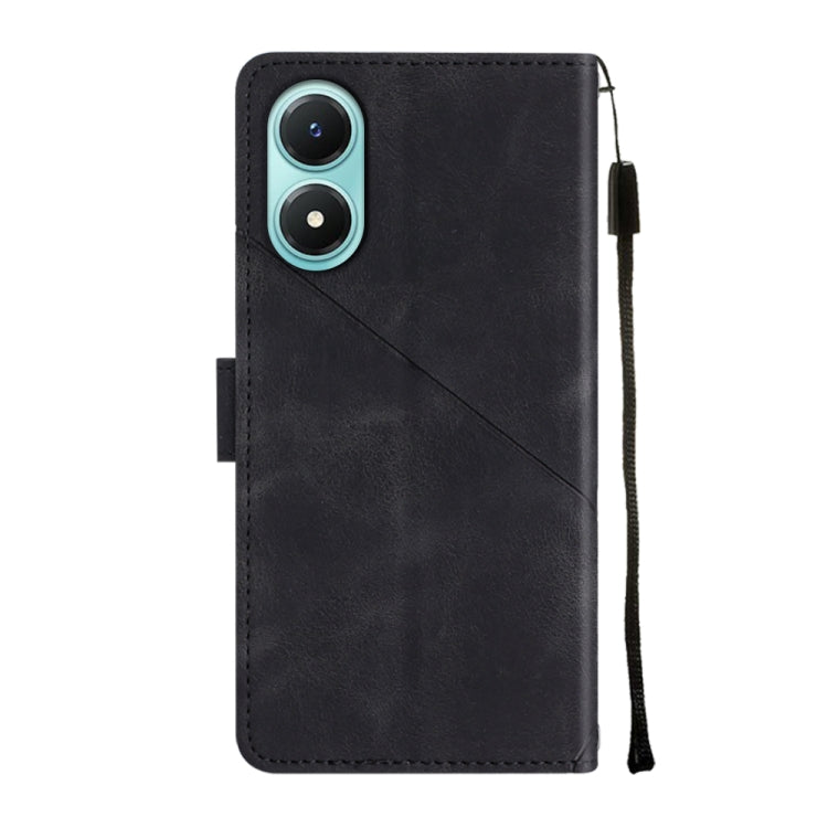 For vivo Y02s Skin-feel Embossed Leather Phone Case