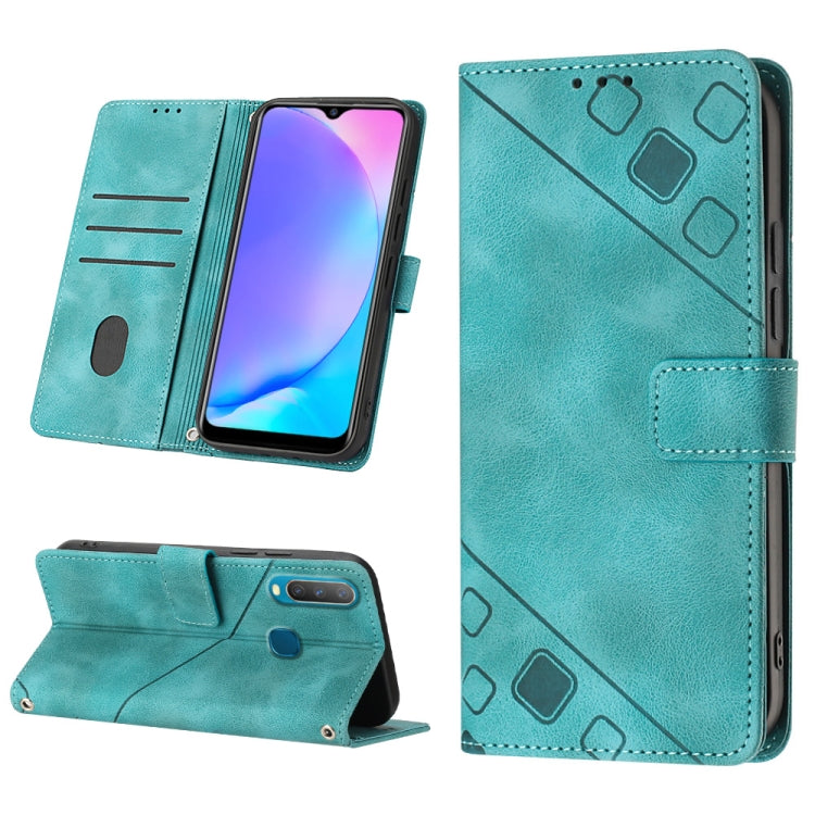 For vivo Y17 / Y15 / Y12 / U10 / Y11 / Y3 Skin-feel Embossed Leather Phone Case