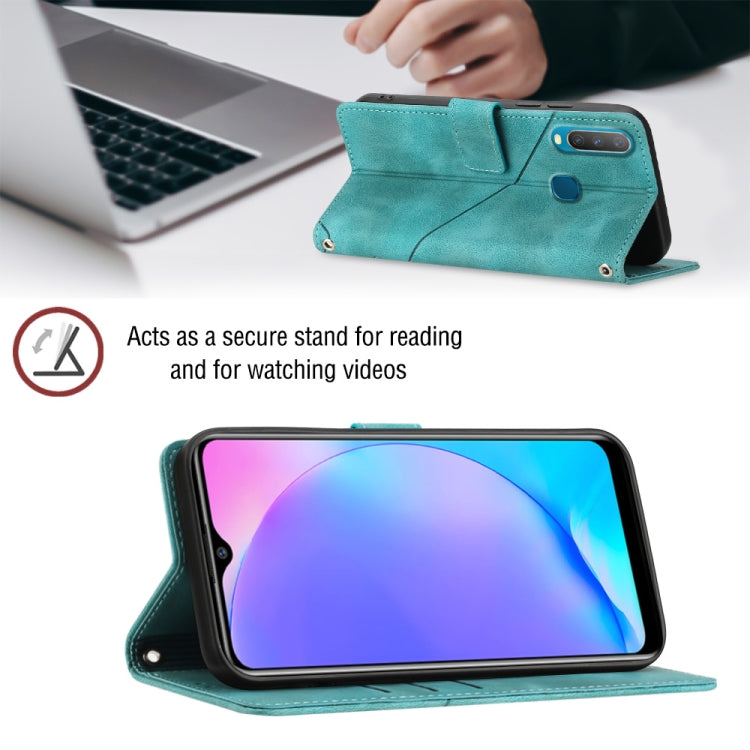 For vivo Y17 / Y15 / Y12 / U10 / Y11 / Y3 Skin-feel Embossed Leather Phone Case