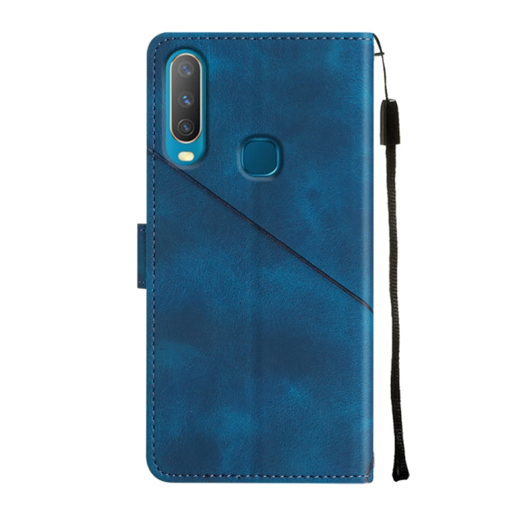For vivo Y17 / Y15 / Y12 / U10 / Y11 / Y3 Skin-feel Embossed Leather Phone Case
