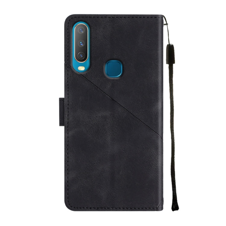 For vivo Y17 / Y15 / Y12 / U10 / Y11 / Y3 Skin-feel Embossed Leather Phone Case
