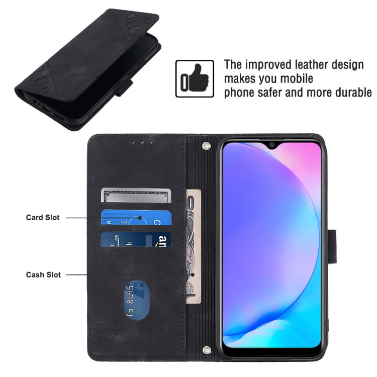 For vivo Y17 / Y15 / Y12 / U10 / Y11 / Y3 Skin-feel Embossed Leather Phone Case