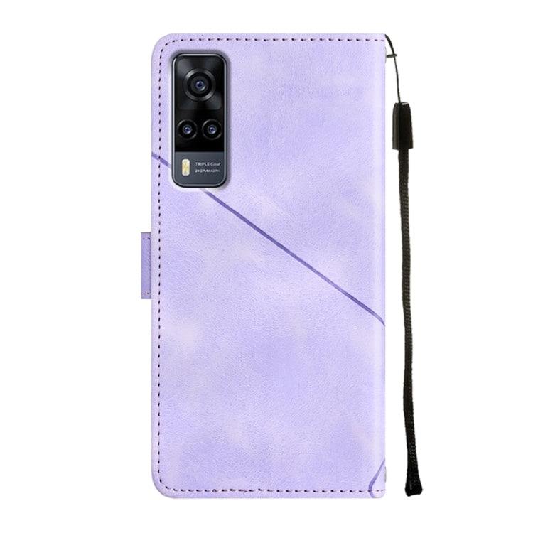 For vivo Y51 2020 / Y31 2021 / Y51a / Y53s 4G Skin-feel Embossed Leather Phone Case