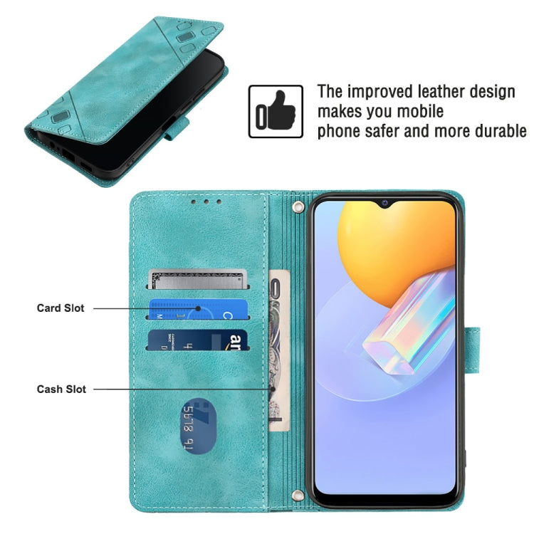 For vivo Y51 2020 / Y31 2021 / Y51a / Y53s 4G Skin-feel Embossed Leather Phone Case