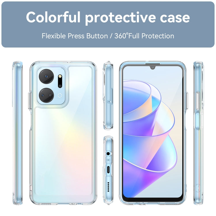 For Honor X7A Colorful Series Acrylic + TPU Phone Case