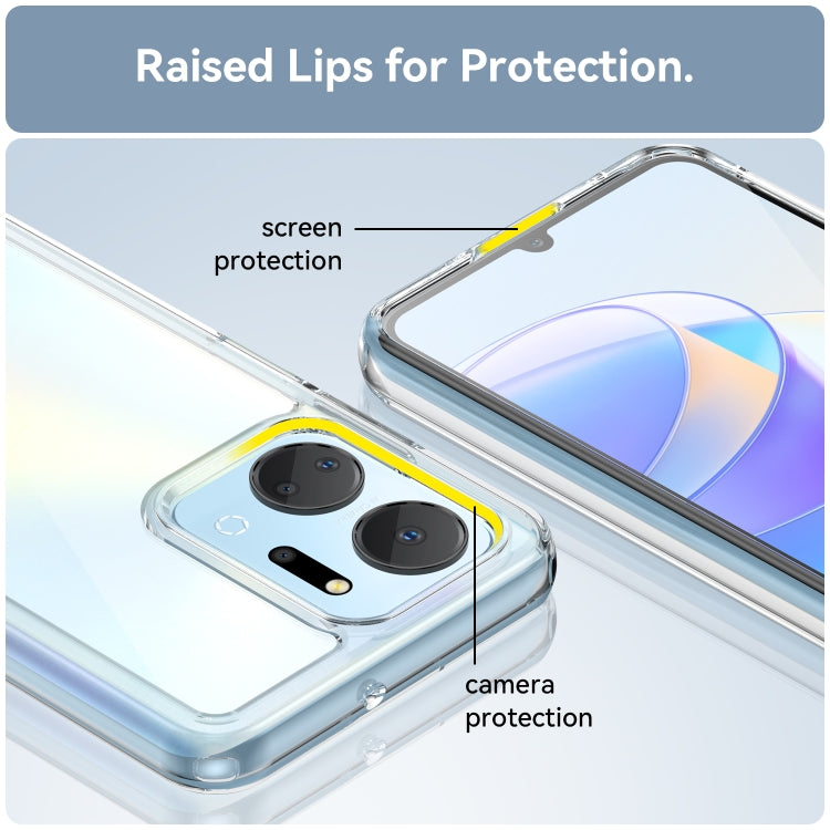 For Honor X7A Colorful Series Acrylic + TPU Phone Case