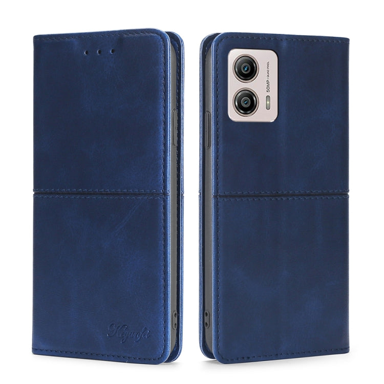 For Motorola Moto G53 5G/G13 4G/G23 4G Cow Texture Magnetic Horizontal Flip Leather Phone Case