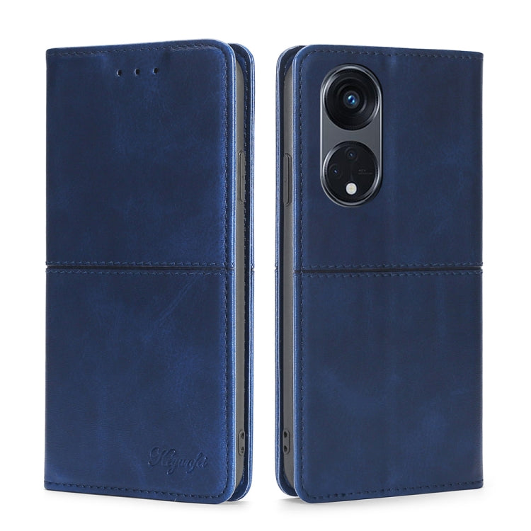 For OPPO Reno8 T 5G/A1 Pro 5G Cow Texture Magnetic Horizontal Flip Leather Phone Case