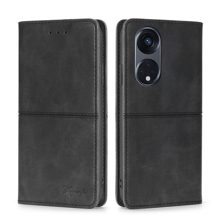 For OPPO Reno8 T 5G/A1 Pro 5G Cow Texture Magnetic Horizontal Flip Leather Phone Case