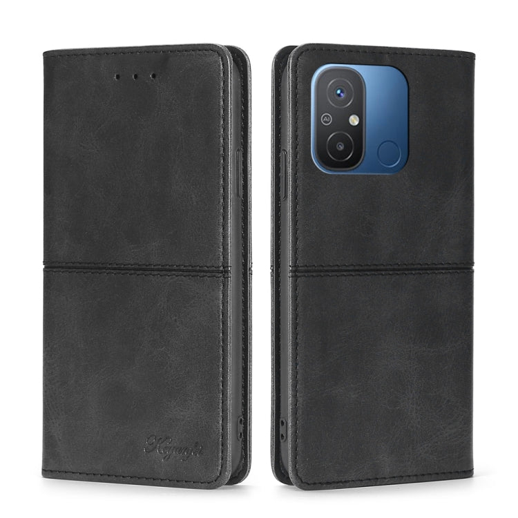 For Xiaomi Redmi 12C 4G Cow Texture Magnetic Horizontal Flip Leather Phone Case