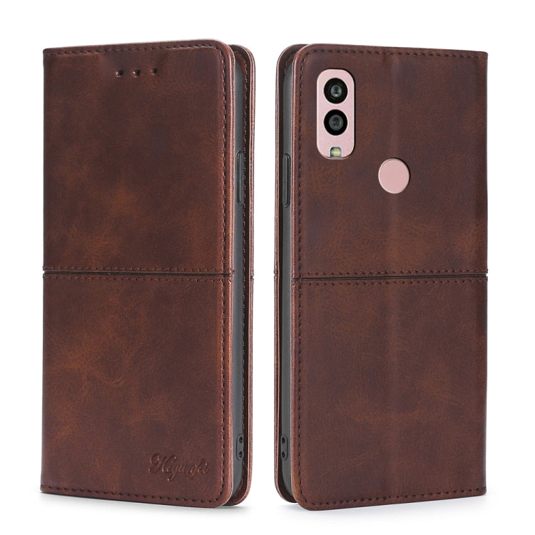 For Kyocera Android One S10 Cow Texture Magnetic Horizontal Flip Leather Phone Case