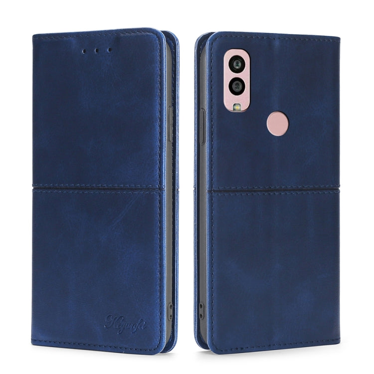 For Kyocera Android One S10 Cow Texture Magnetic Horizontal Flip Leather Phone Case