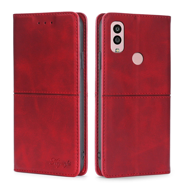 For Kyocera Android One S10 Cow Texture Magnetic Horizontal Flip Leather Phone Case