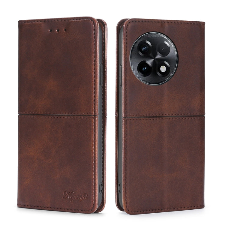 For OnePlus Ace 2/11R Cow Texture Magnetic Horizontal Flip Leather Phone Case