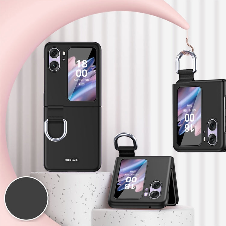 For OPPO Find N2 Flip Skin Feel Ultra-thin Ring Buckle Shockproof Phone Case