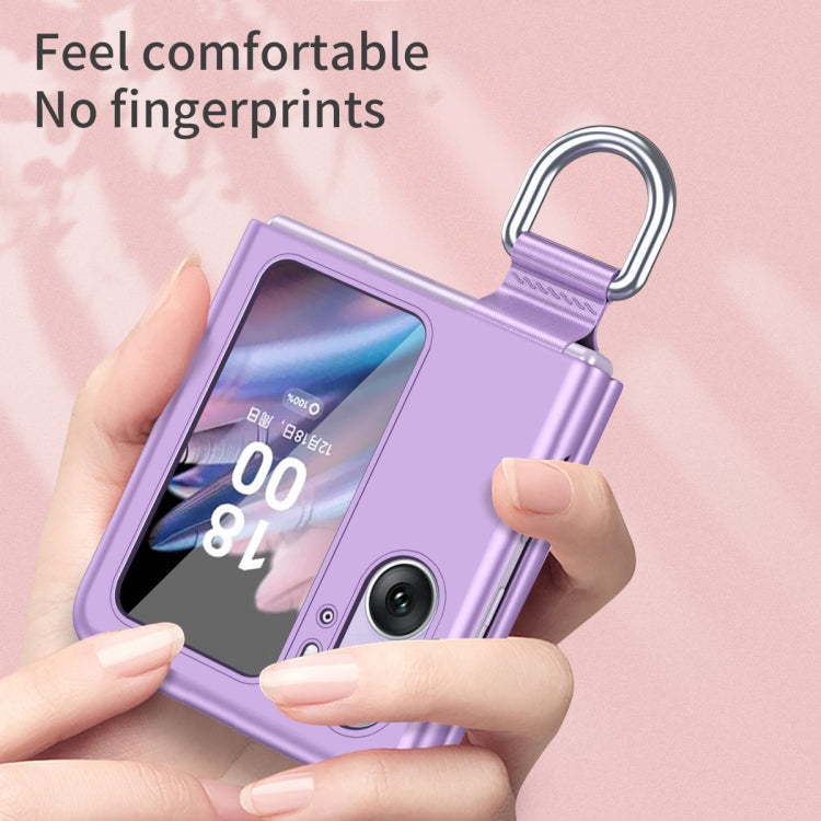 For OPPO Find N2 Flip Skin Feel Ultra-thin Ring Buckle Shockproof Phone Case