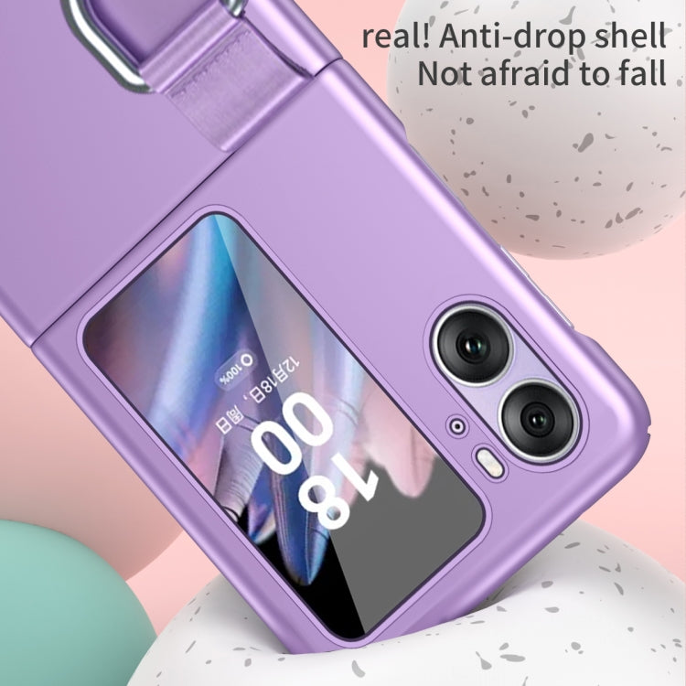 For OPPO Find N2 Flip Skin Feel Ultra-thin Ring Buckle Shockproof Phone Case