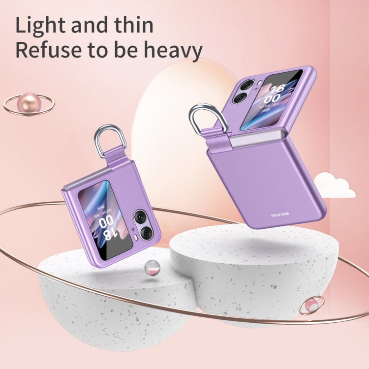 For OPPO Find N2 Flip Skin Feel Ultra-thin Ring Buckle Shockproof Phone Case
