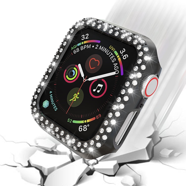 For Apple Watch Series 5 & 4 40mm Double Row Diamonds PC Protective Case